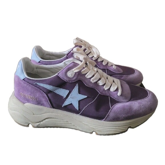 GOLDEN GOOSE Running Sole Sneakers Womens 39 (US 8.5-9) Purple Made In Italy - Picture 2 of 8